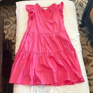 Pink Ruffled Mini Dress